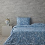 روتختی چهارتکه طرح دار گل سفید