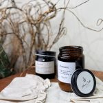 شمع معطر شیشه ای درب دار